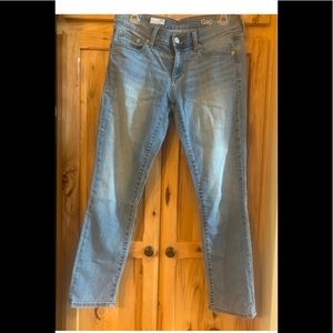 Gap Girlfriend Jeans Lighter Blue Denim Womens 2 26 Regular Very Soft Stretchy